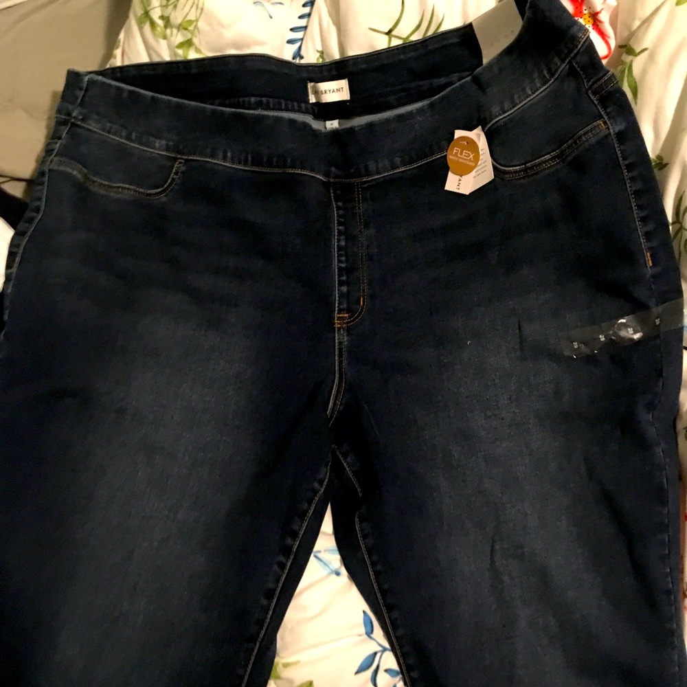Lane Bryant mid rise, pull-on jeggings.